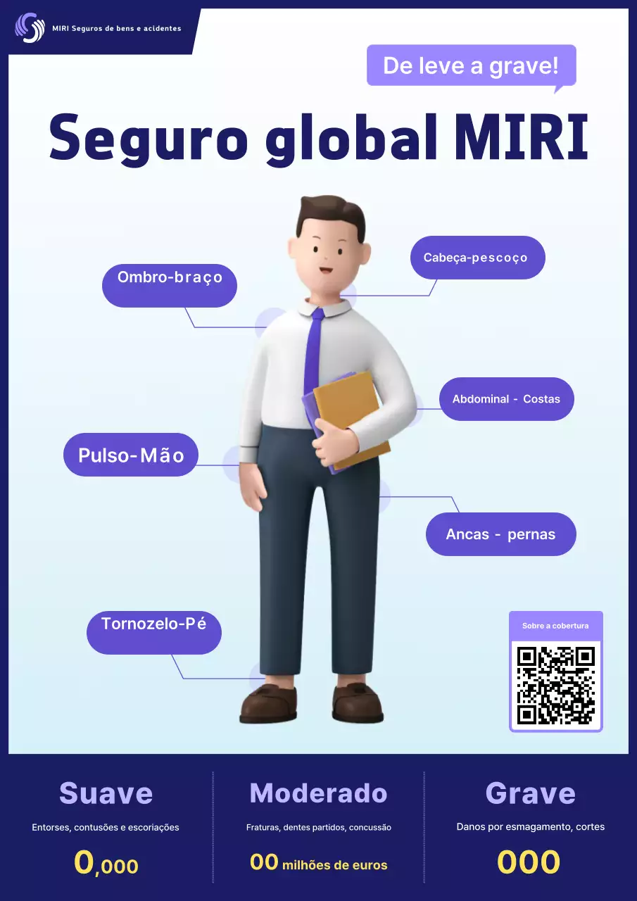 Anúncio de Seguro Moderno Azul