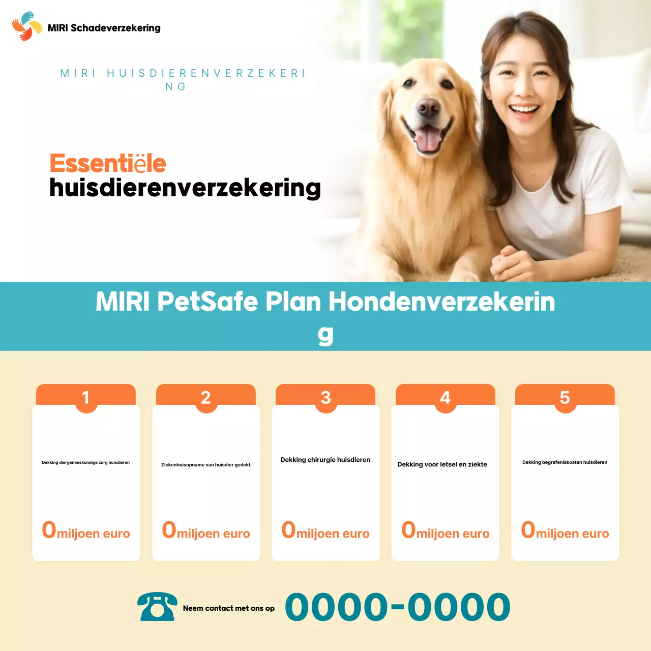 Advertentie voor Orange Modern Pet Insurance