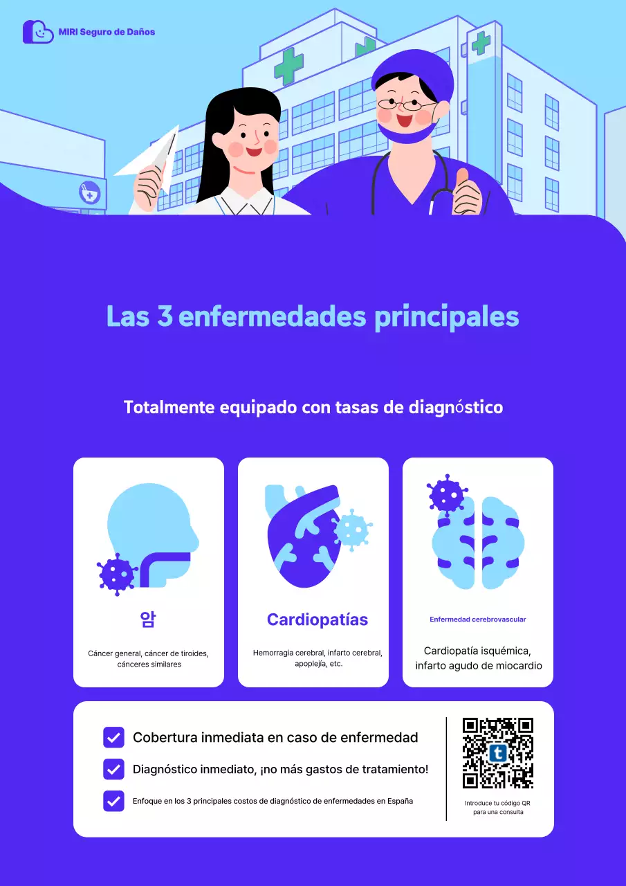 Anuncio de seguro médico moderno Sky Blue