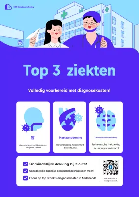 Advertentie voor Sky Blue Modern Health Insurance