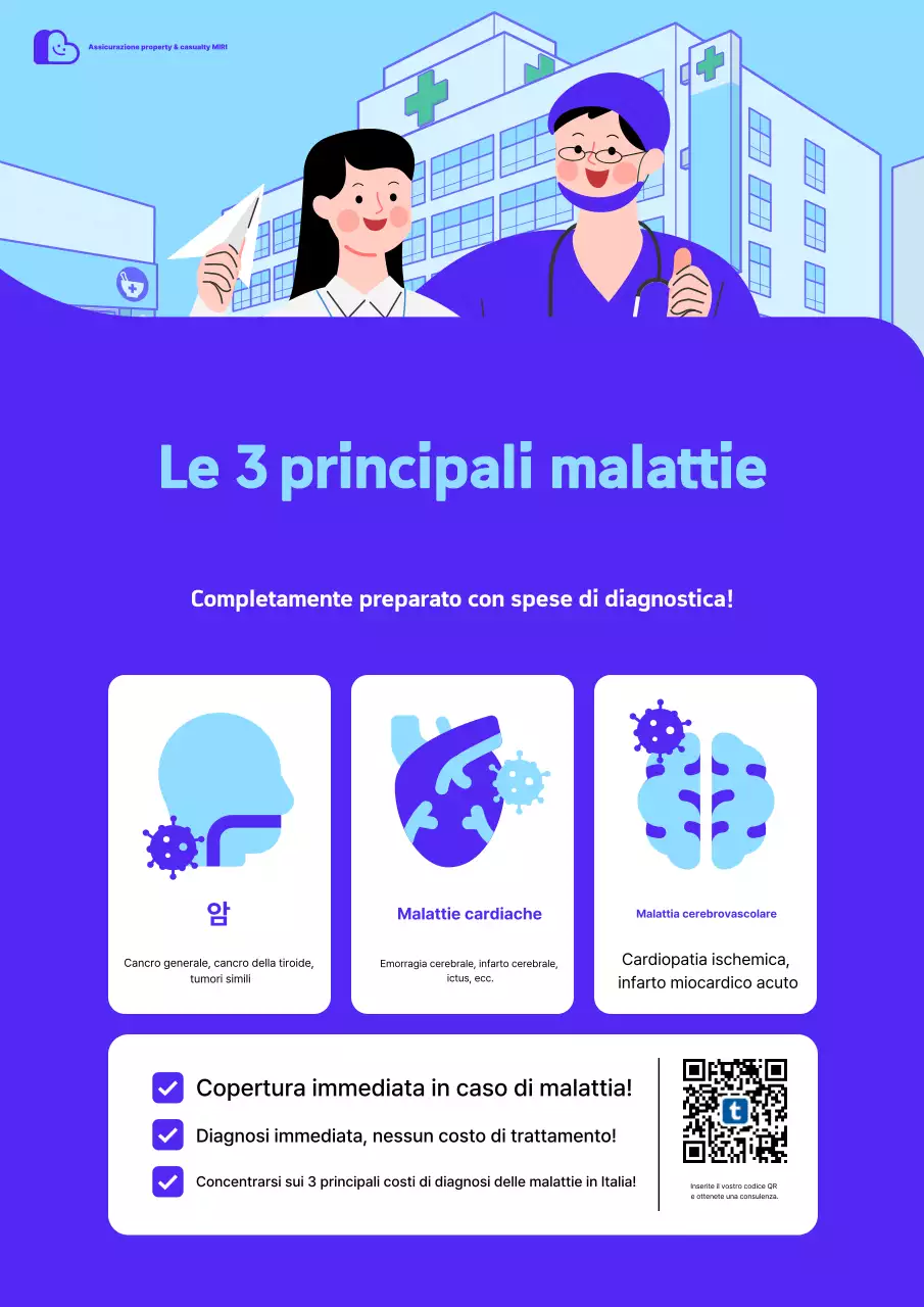 Pubblicità dell'assicurazione sanitaria moderna Sky Blue