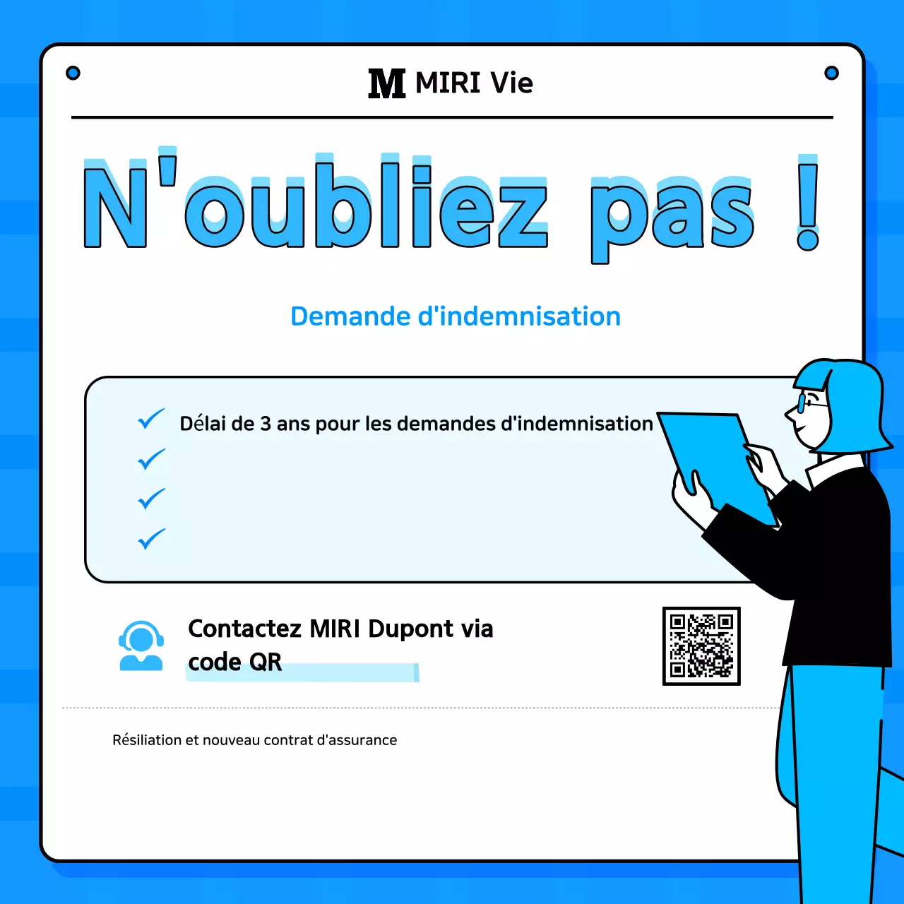 Livraison d'informations sur l'assurance Blue Simple