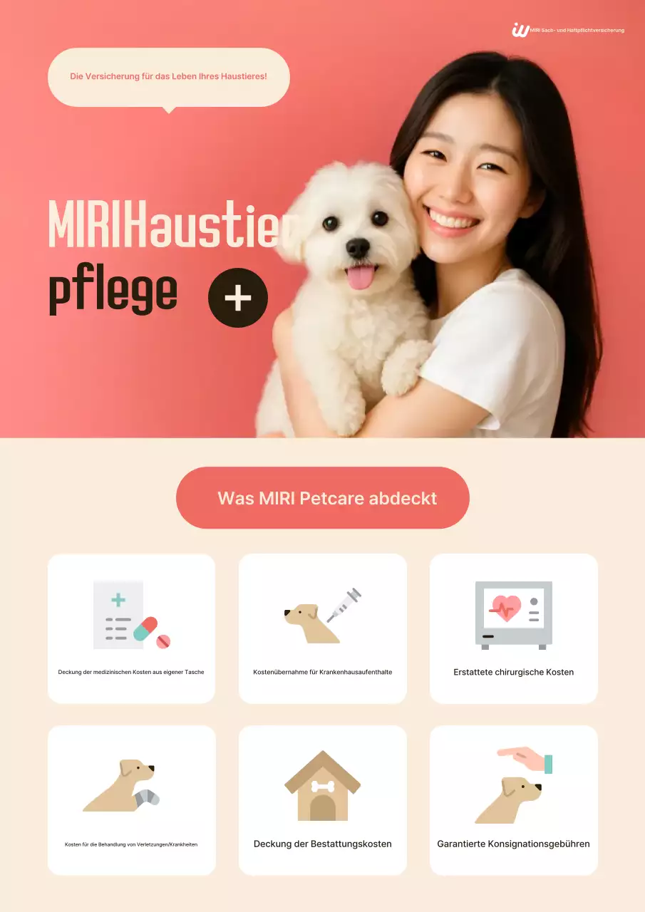 Pink Simple Haustierversicherungsaktion