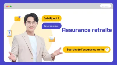 Publicité sur l'assurance retraite moderne bleue