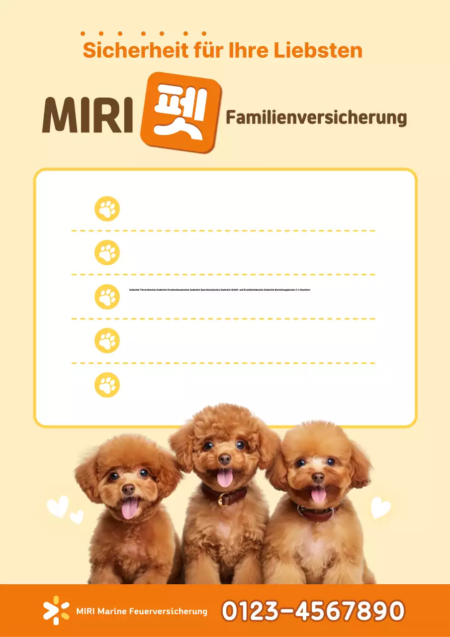 Werbung für die Orange Simple Haustierversicherung