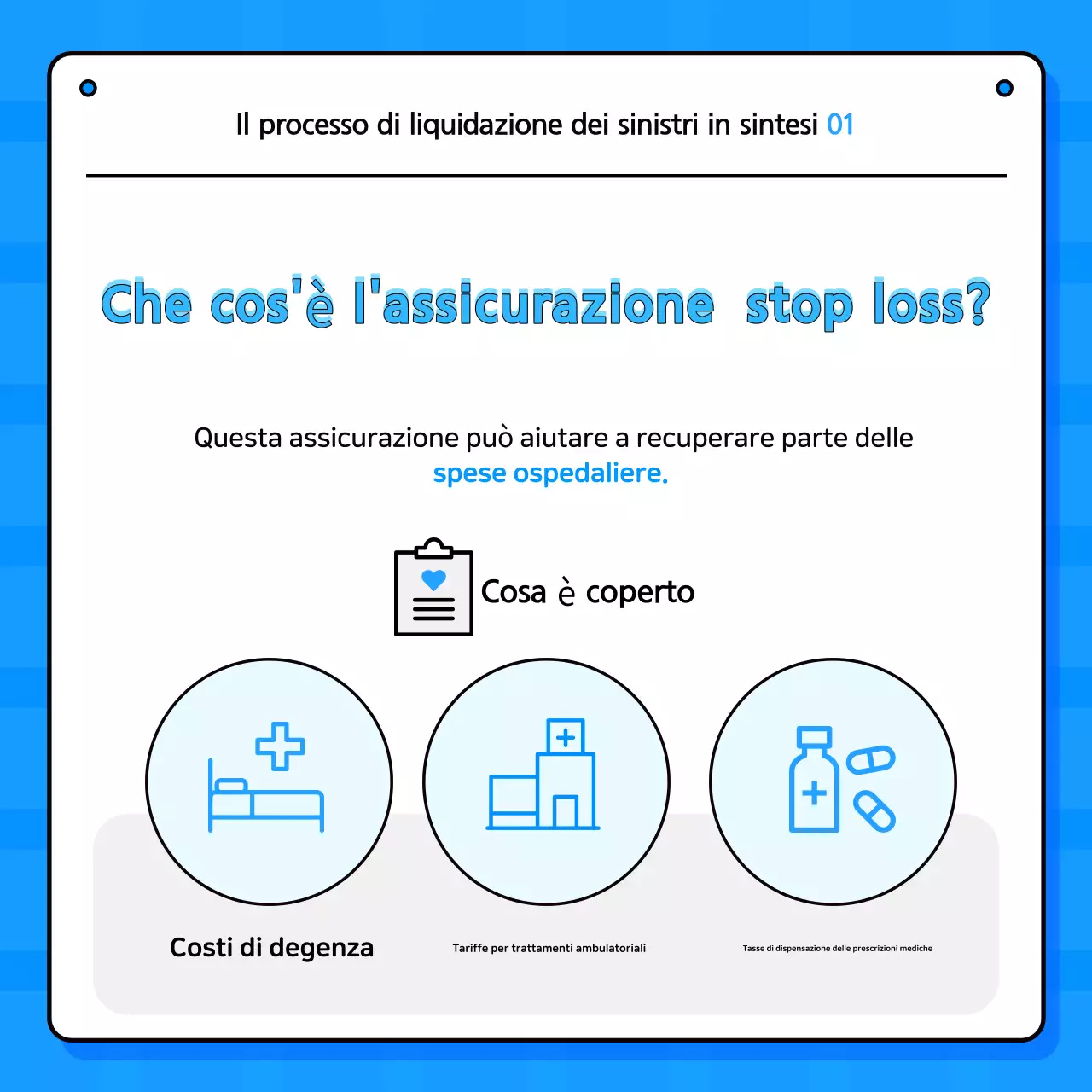 Consegna di informazioni assicurative semplici blu