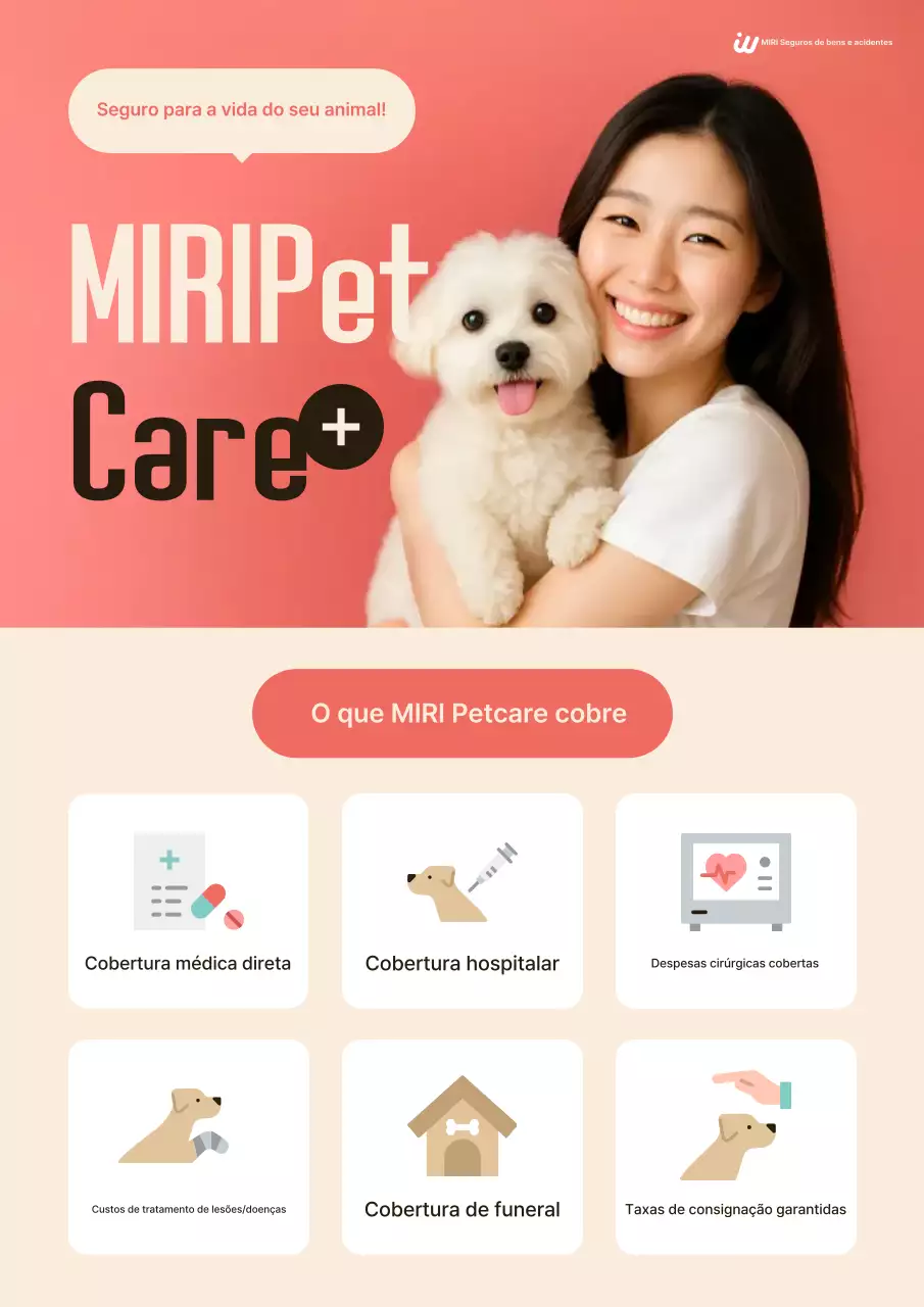 Promoção de Seguro para Animais de Estimação Pink Simple