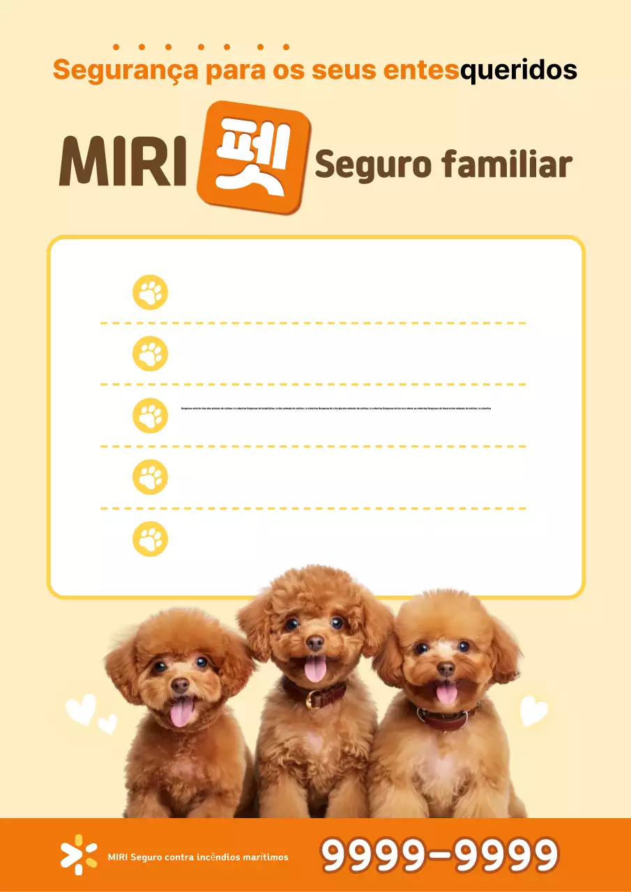 Anúncio do Seguro Simples para Animais de Estimação da Orange