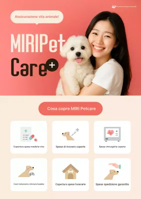 Promozione assicurazione per animali domestici Pink Simple