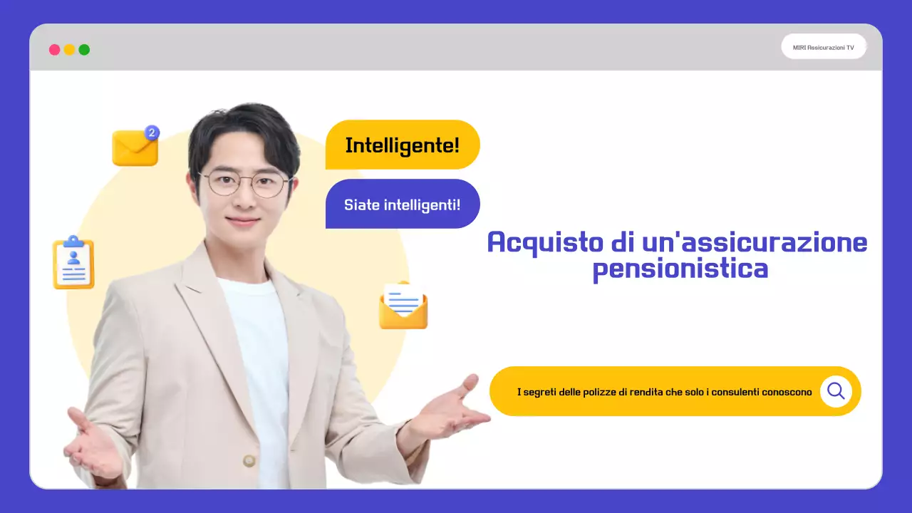 Pubblicità dell'assicurazione pensionistica Blue Modern