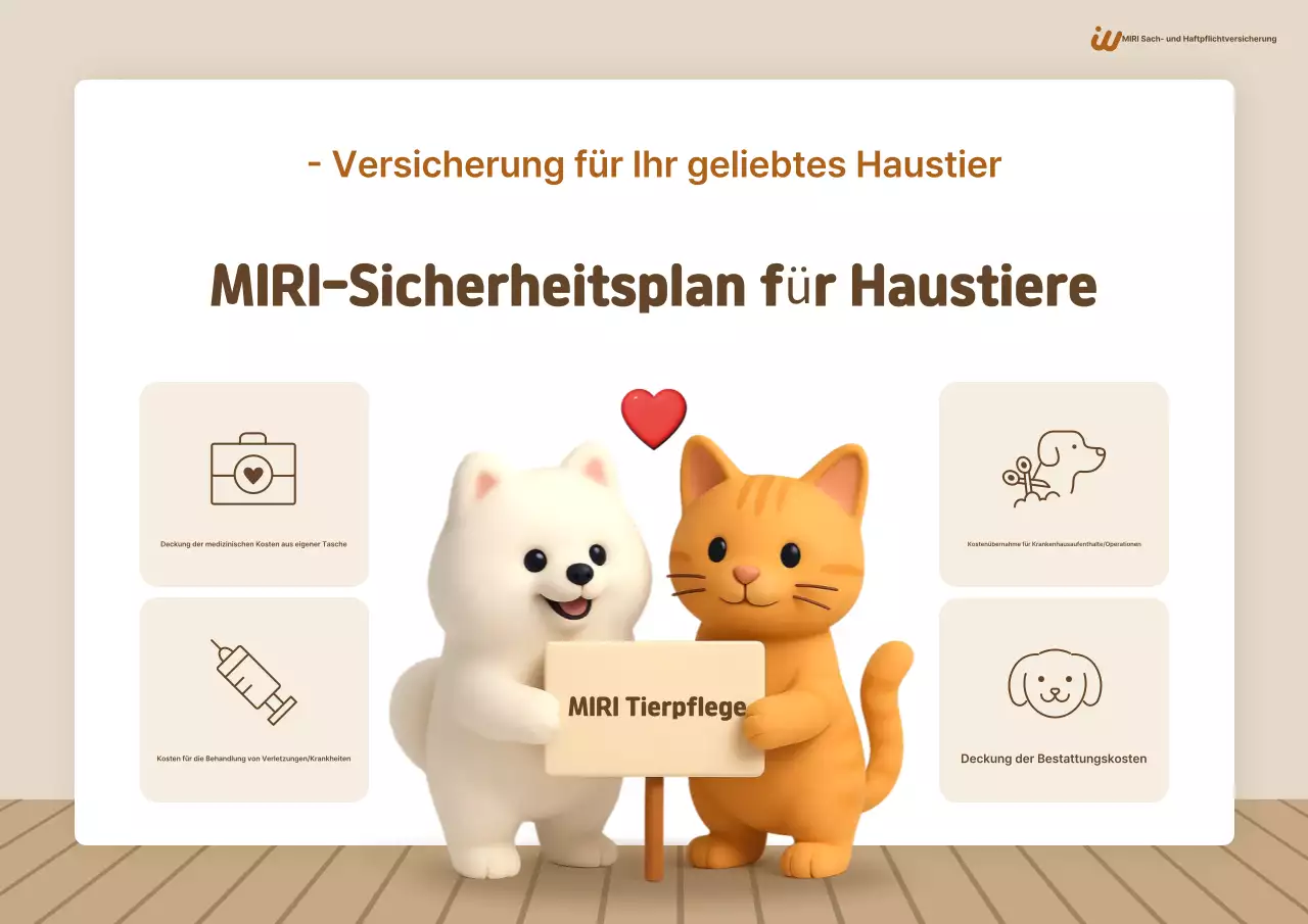 Beige Baby Haustierversicherungsanzeige