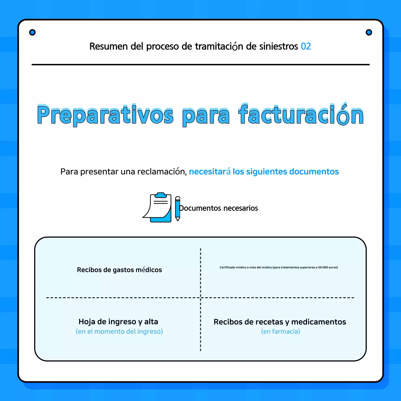 Entrega de información de Blue Simple Insurance