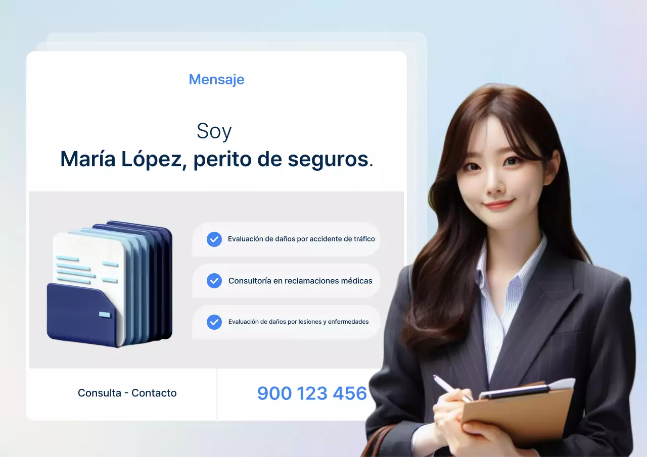 Promoción de consultoría de seguros Sky Blue Clean