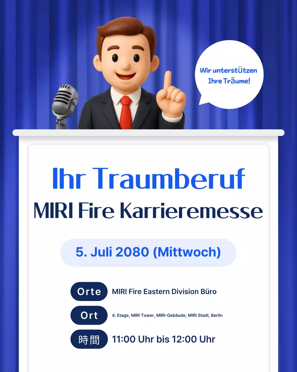 Blue Simple Sitzungshandbuch zur Stellenbeschreibung