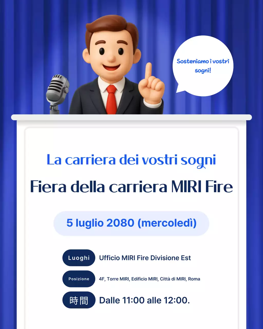 Guida alla sessione di descrizione del lavoro semplice blu