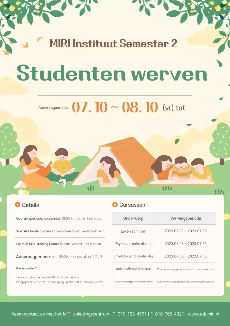 Werving van Green Baby Education