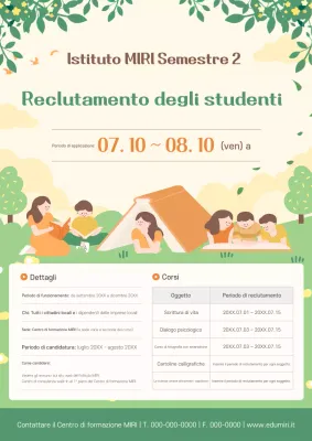 Reclutamento per l'istruzione Green Baby