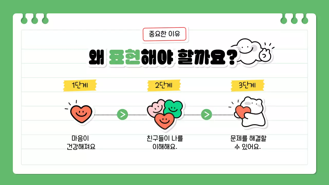 연두 아기자기한 감정 교육 자료