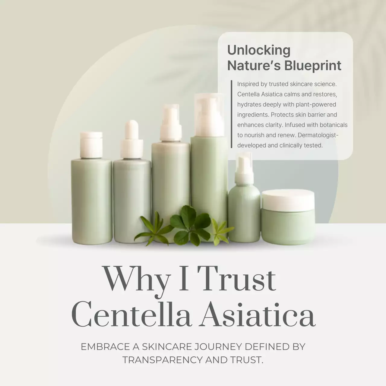 Green Minimalist Skincare Advertisement Instagram Post