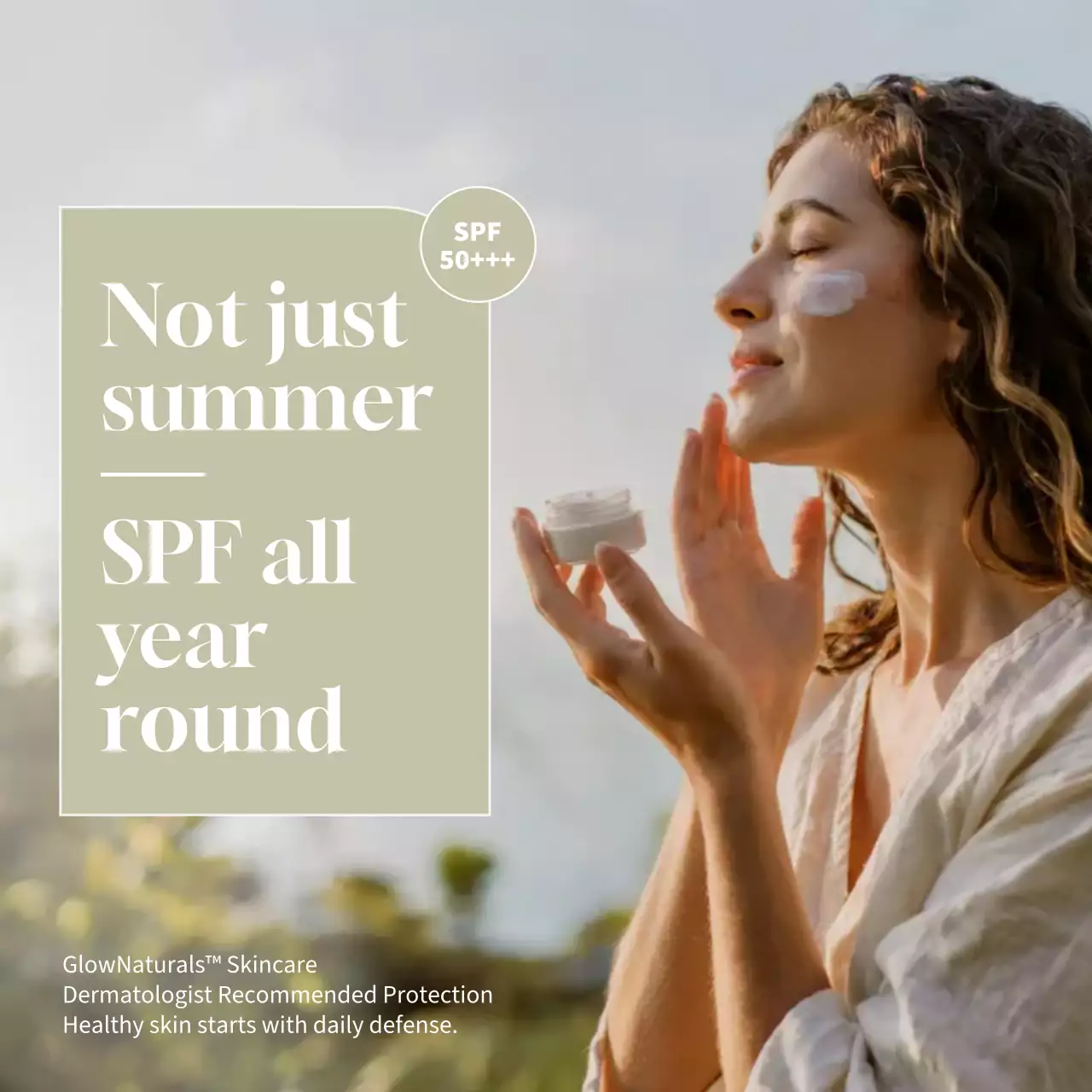 Beige Natural Skincare Advertisement Instagram Post