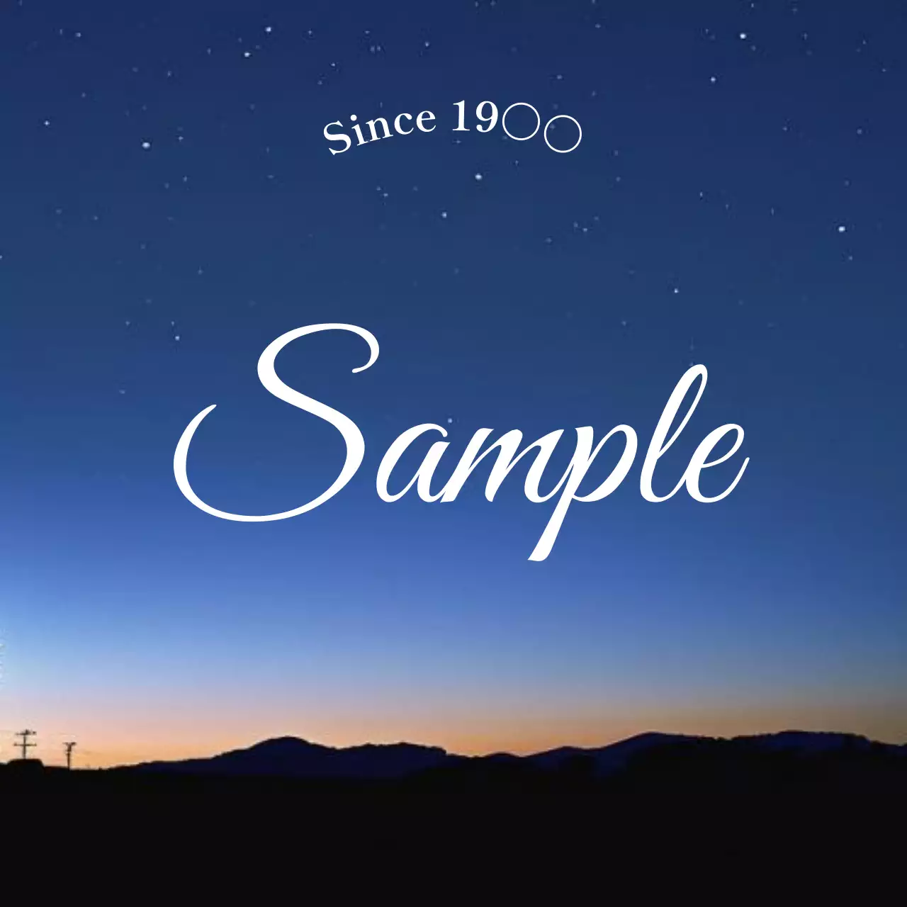 ネイビー シンプル 夜空 ロゴ