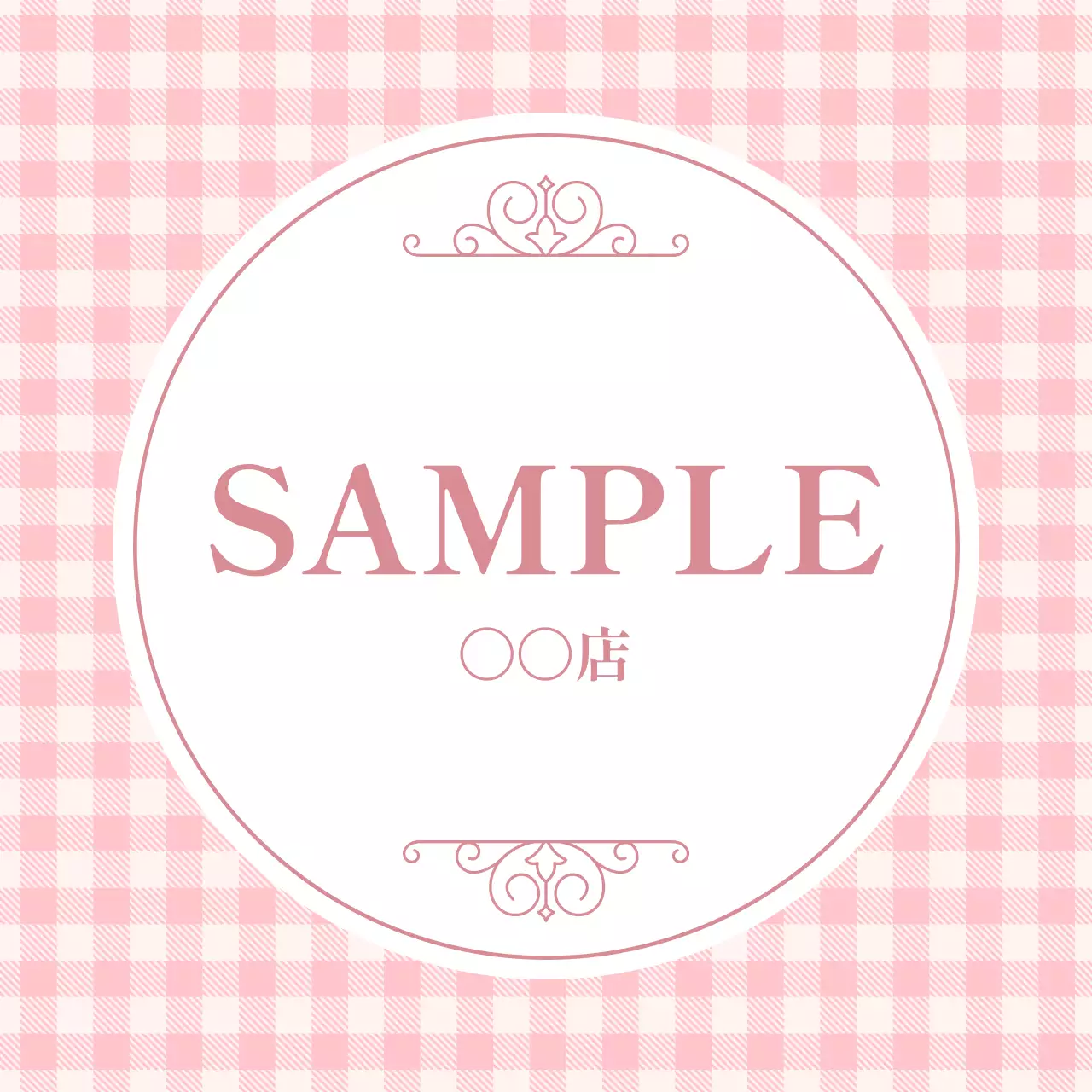 ピンク かわいい 店舗 ラベル