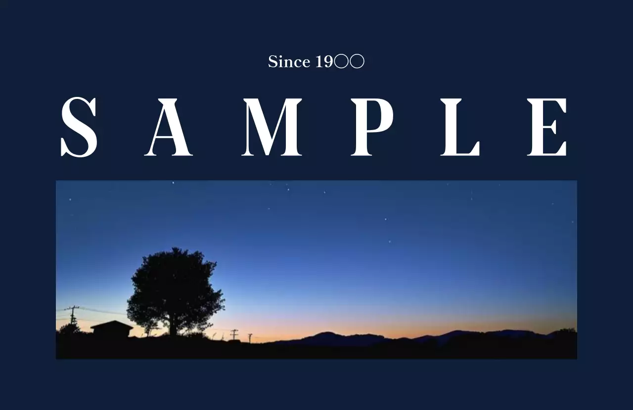 ネイビー シンプル 夜空 ロゴ