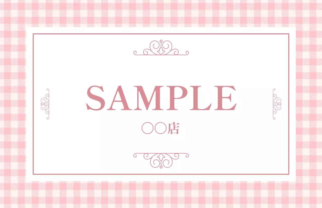 ピンク かわいい 店舗 ラベル
