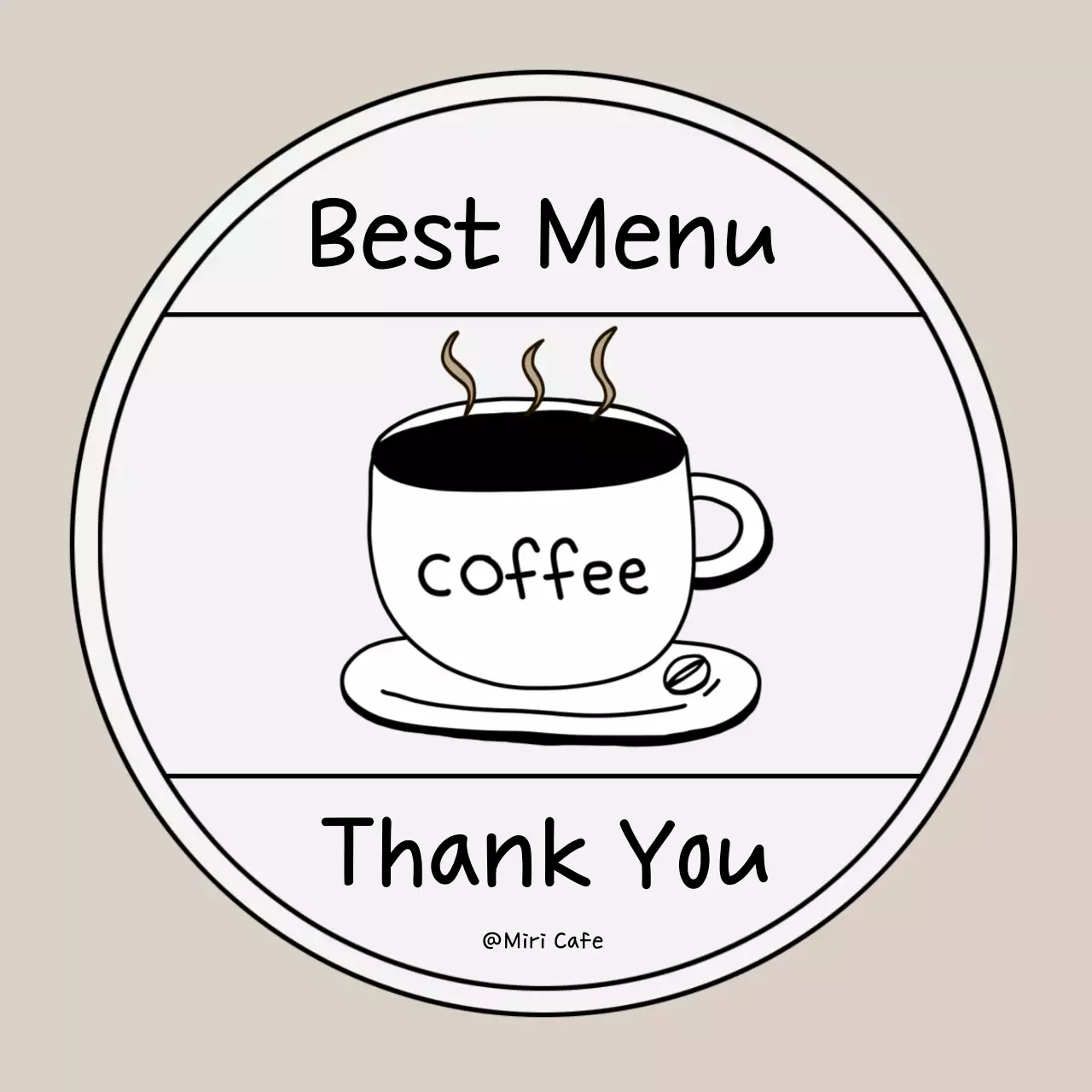 베이지 심플 카페 홍보