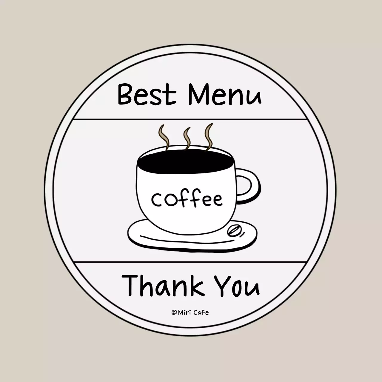베이지 심플 카페 메뉴 홍보