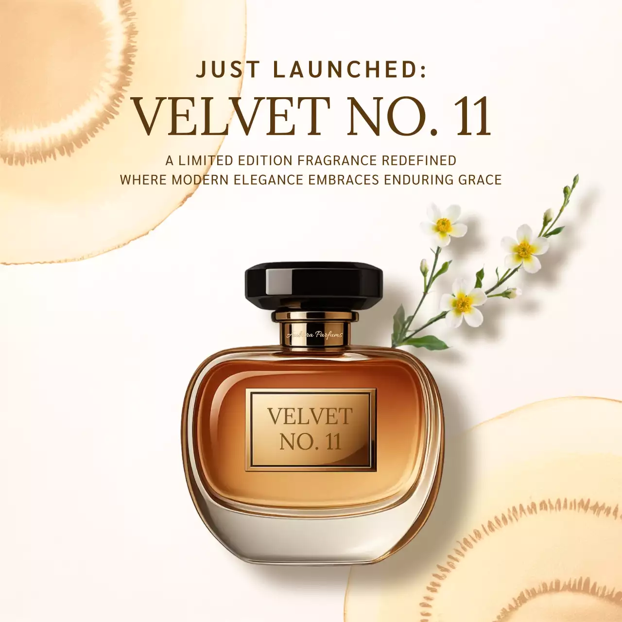 Beige Elegant Fragrance Advertisement Instagram Post