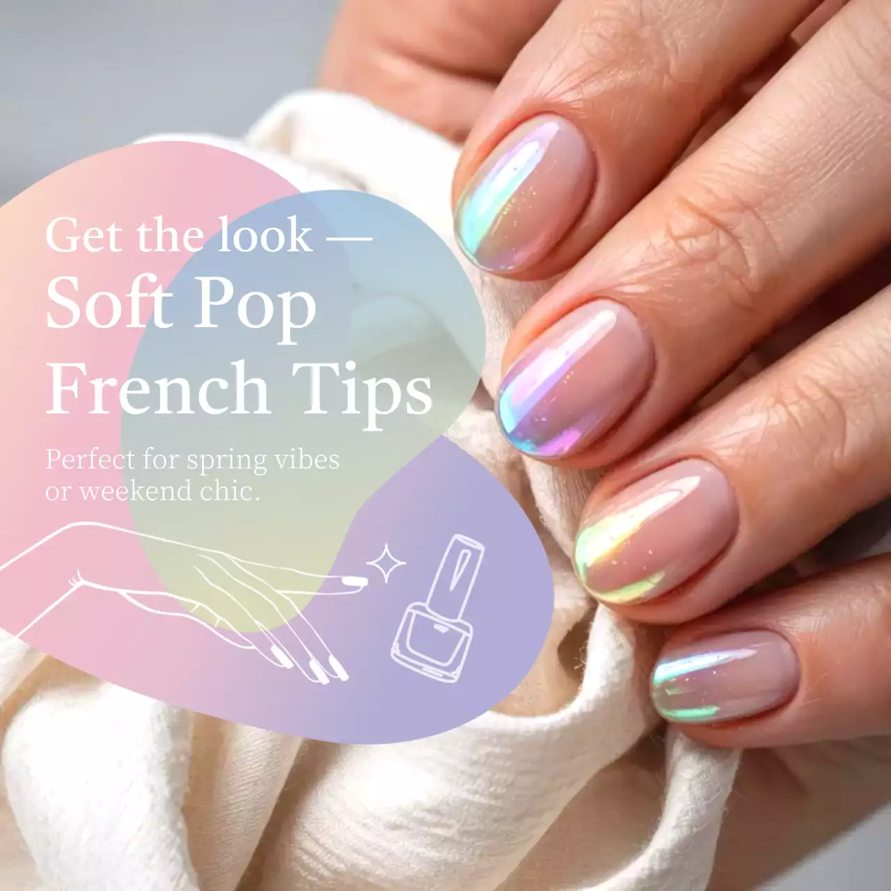 Rainbow Elegant Nail Design Guide Instagram Post