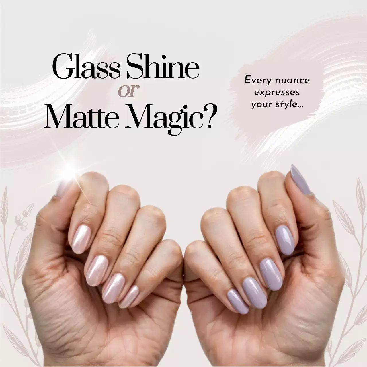 Beige Elegant Nail Advertisement Instagram Post