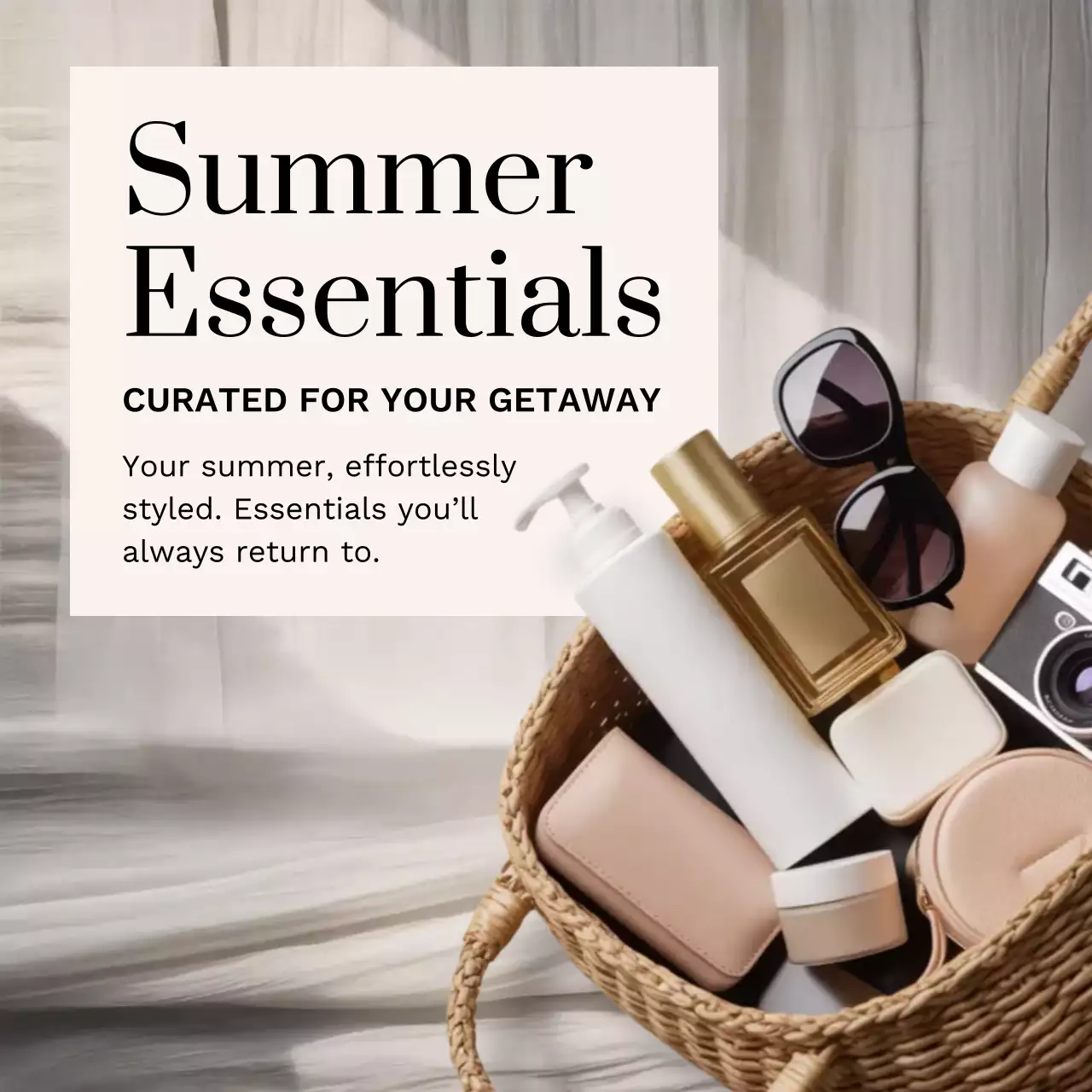 Beige Modern Beauty Travel Tips Instagram Post