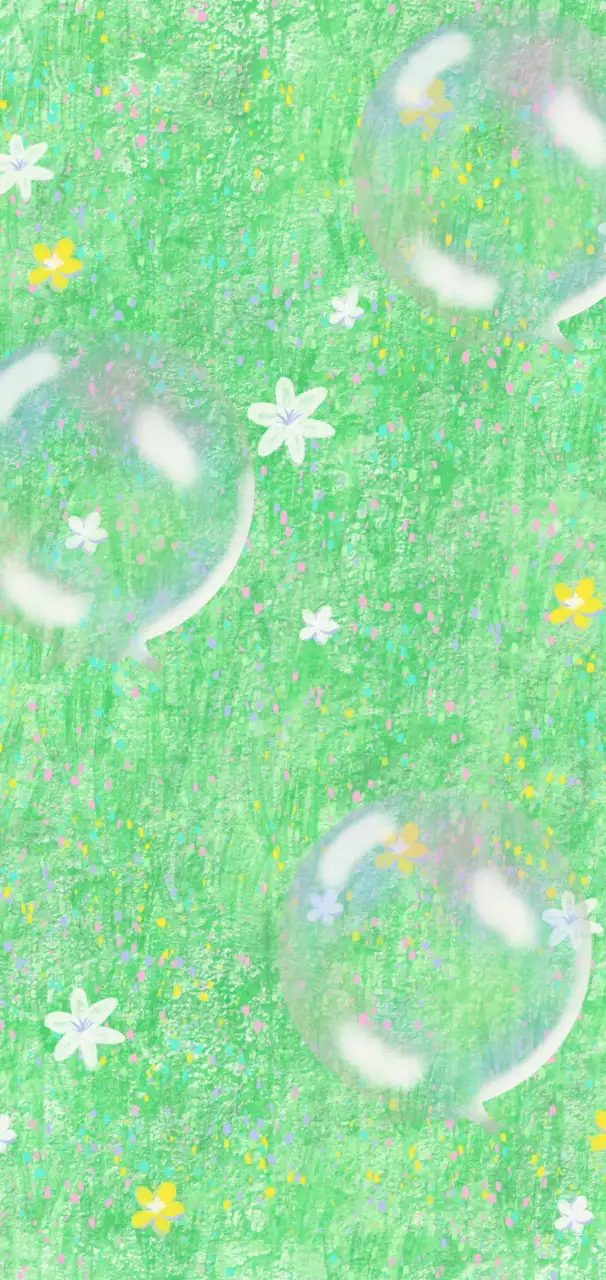 푸른 풀잎 비눗방울 배경