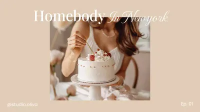 Beige Elegant Baking Vlog