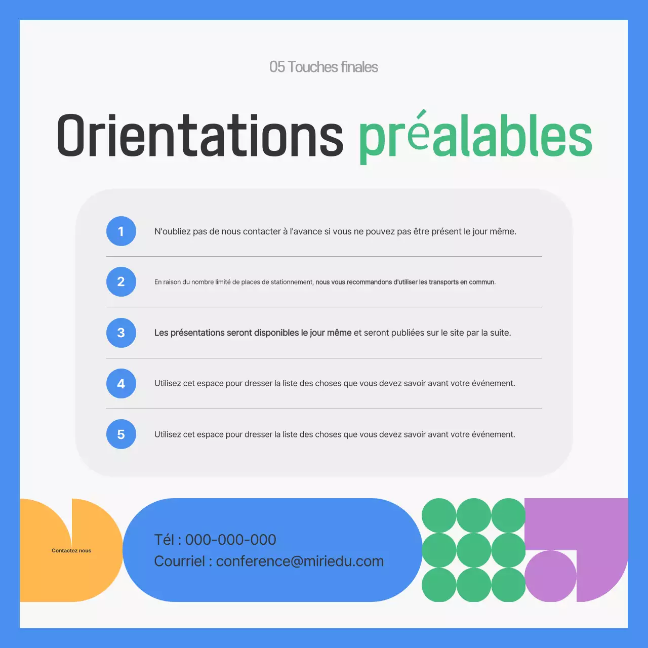 Promotion de l'événement Gray Modern Education