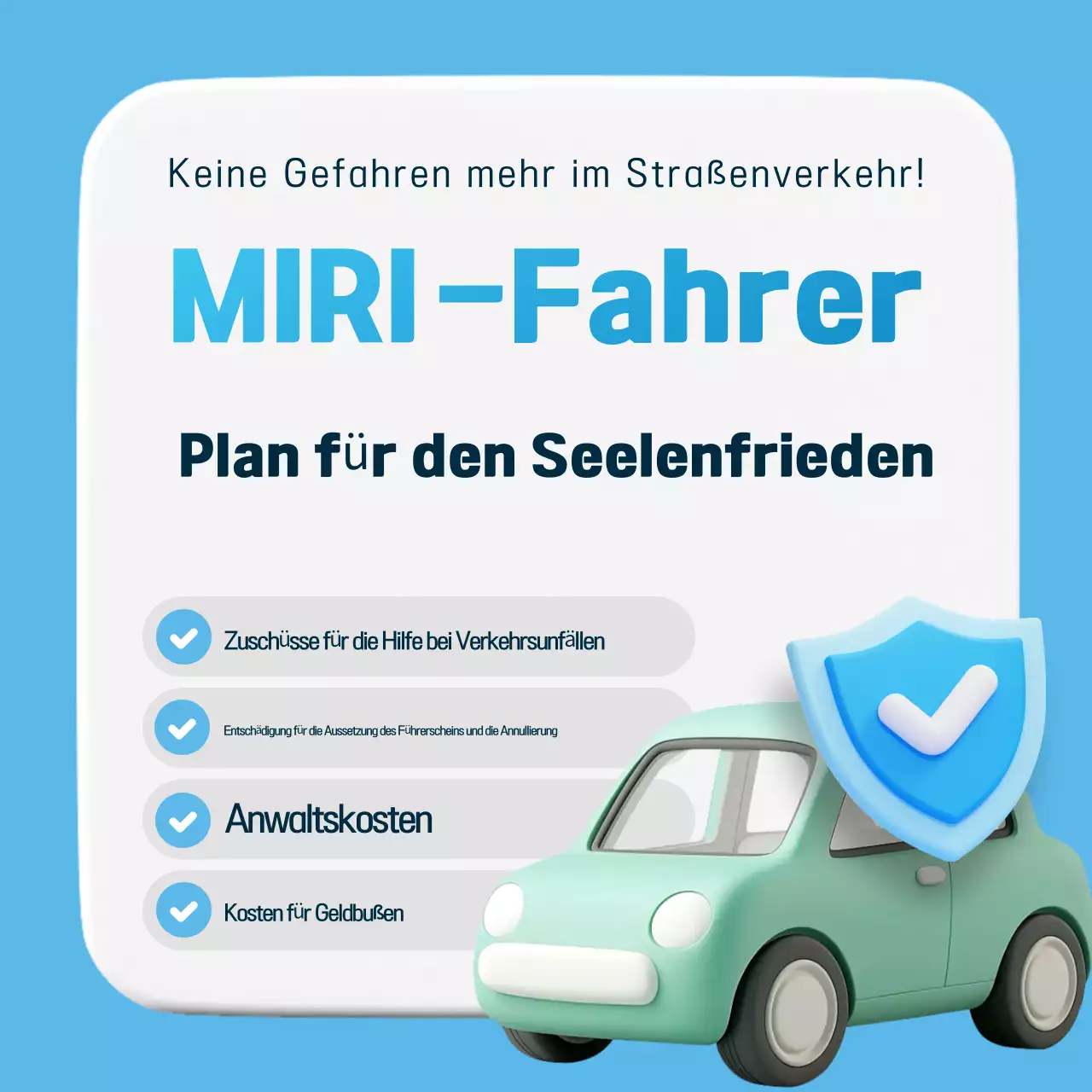 Sky Blue Modern Driver Versicherungsleitfaden