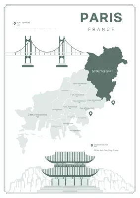 Guide de la carte minimaliste grise de Busan