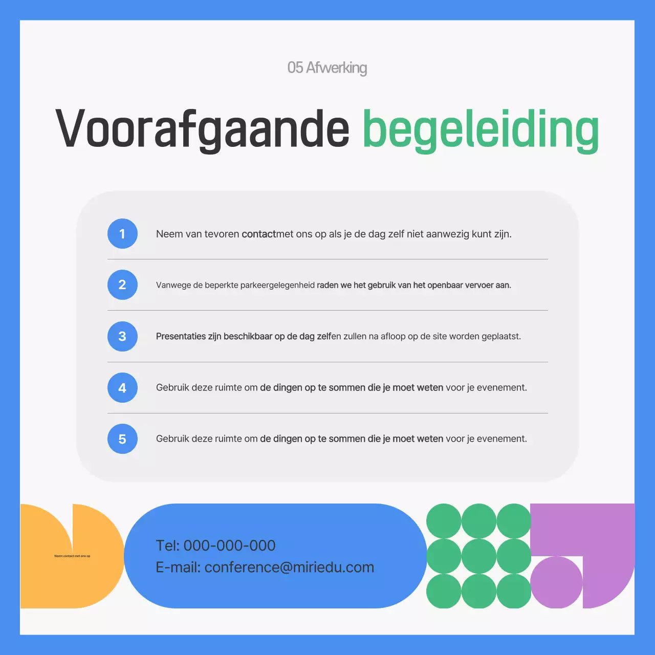 Promotie van Gray Modern Education-evenementen