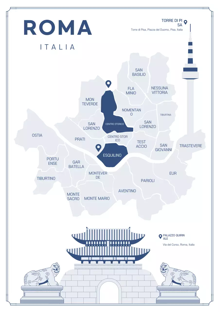 Promozione della mappa semplice di Seoul della Marina
