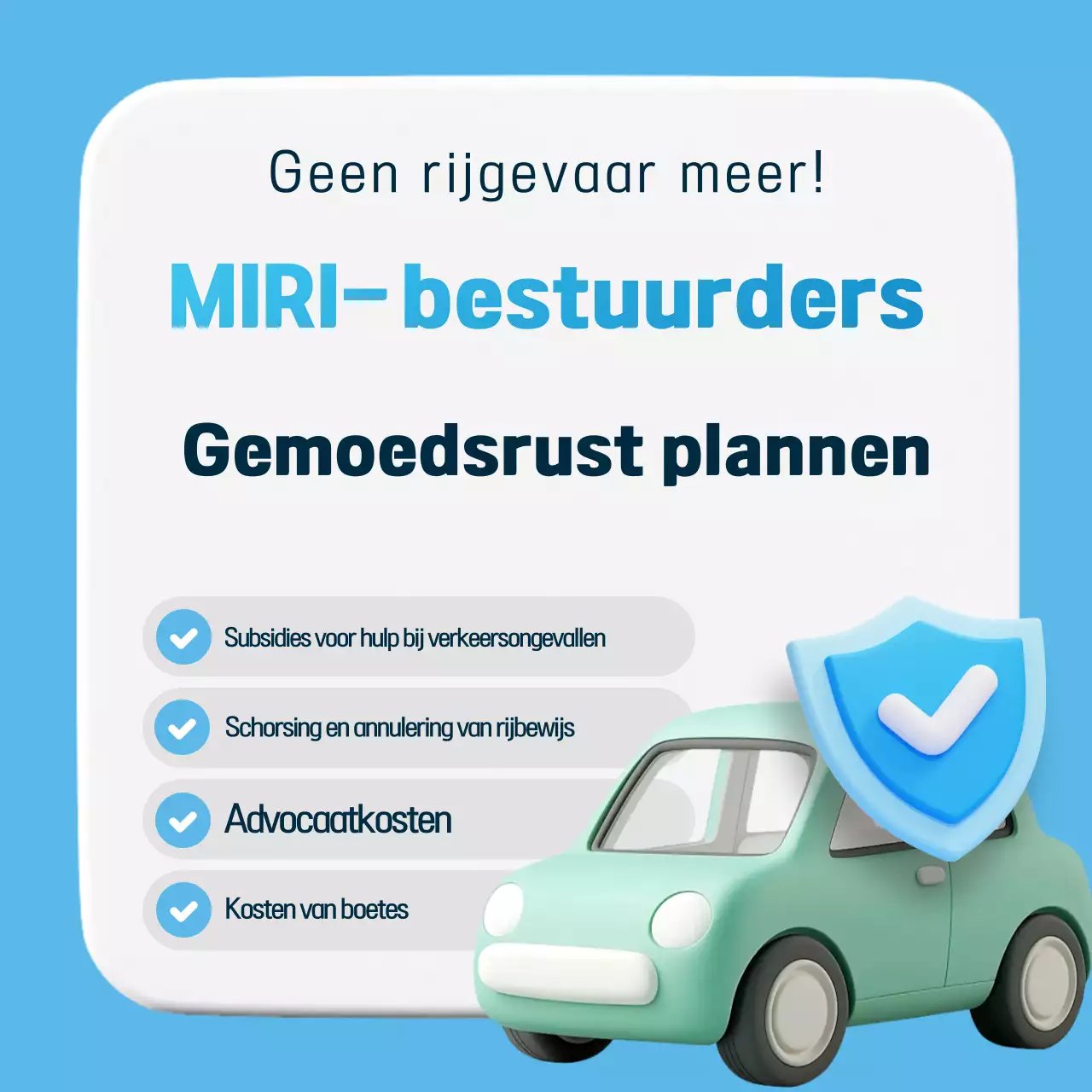 Sky Blue Modern Driver Verzekeringsgids