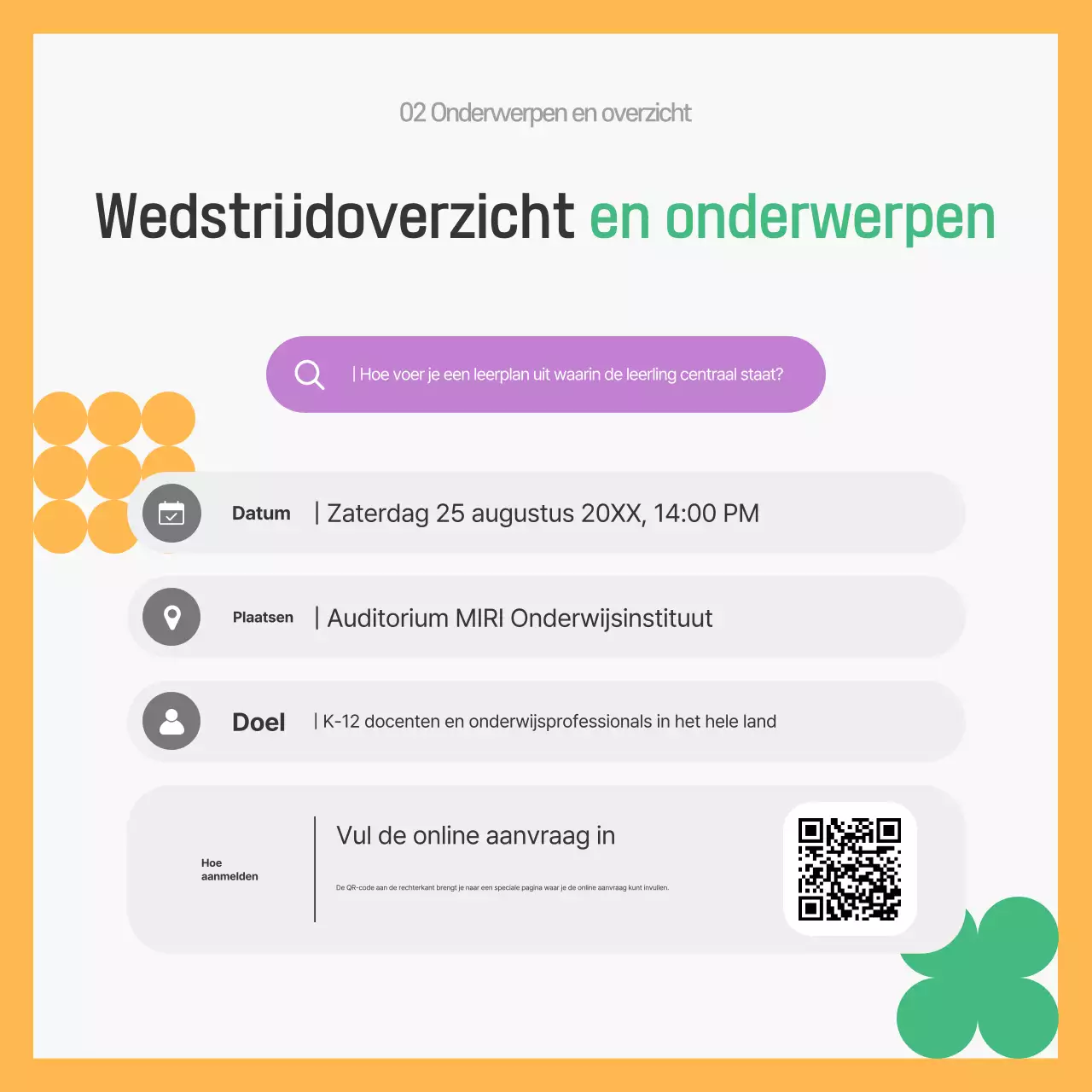 Promotie van Gray Modern Education-evenementen