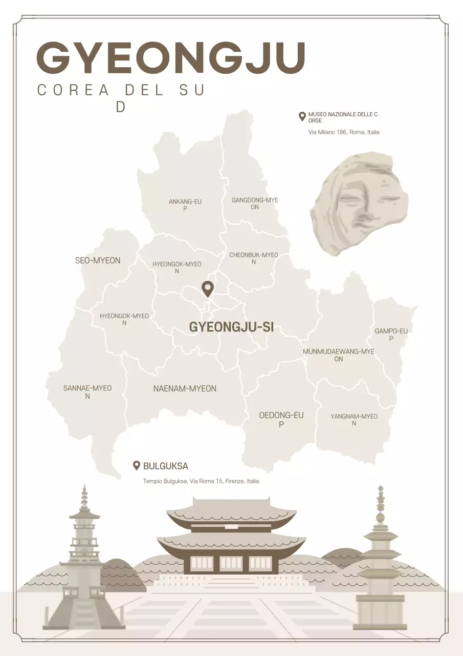 Guida turistica della corsa tradizionale beige