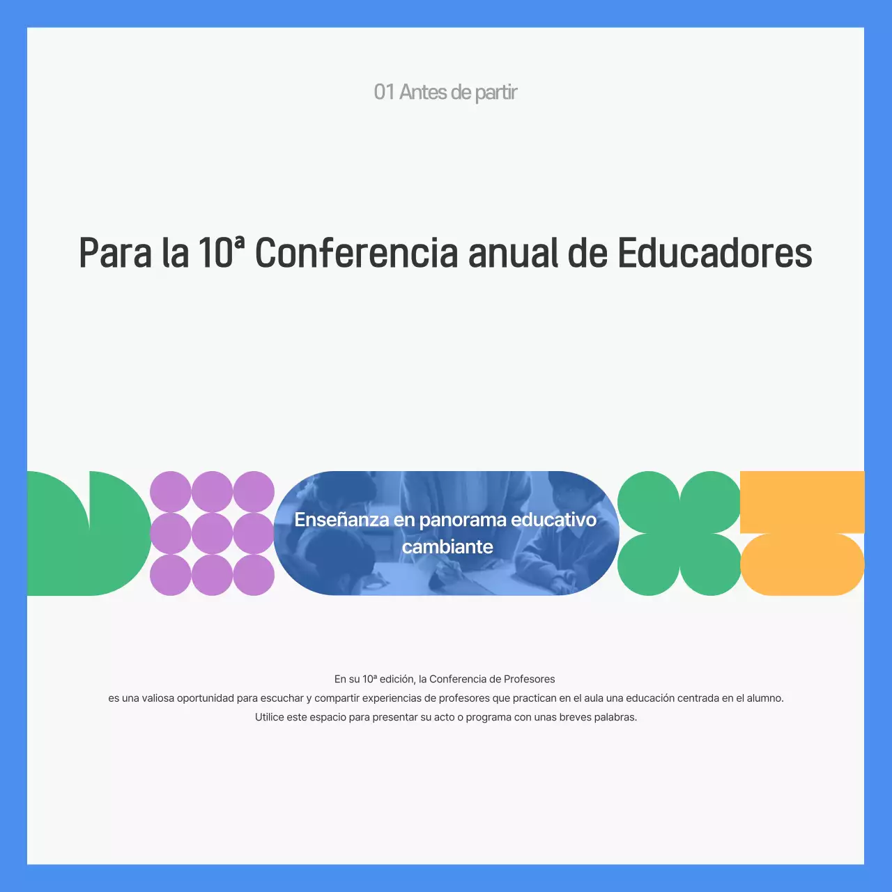 Promoción de eventos de educación moderna de Gray