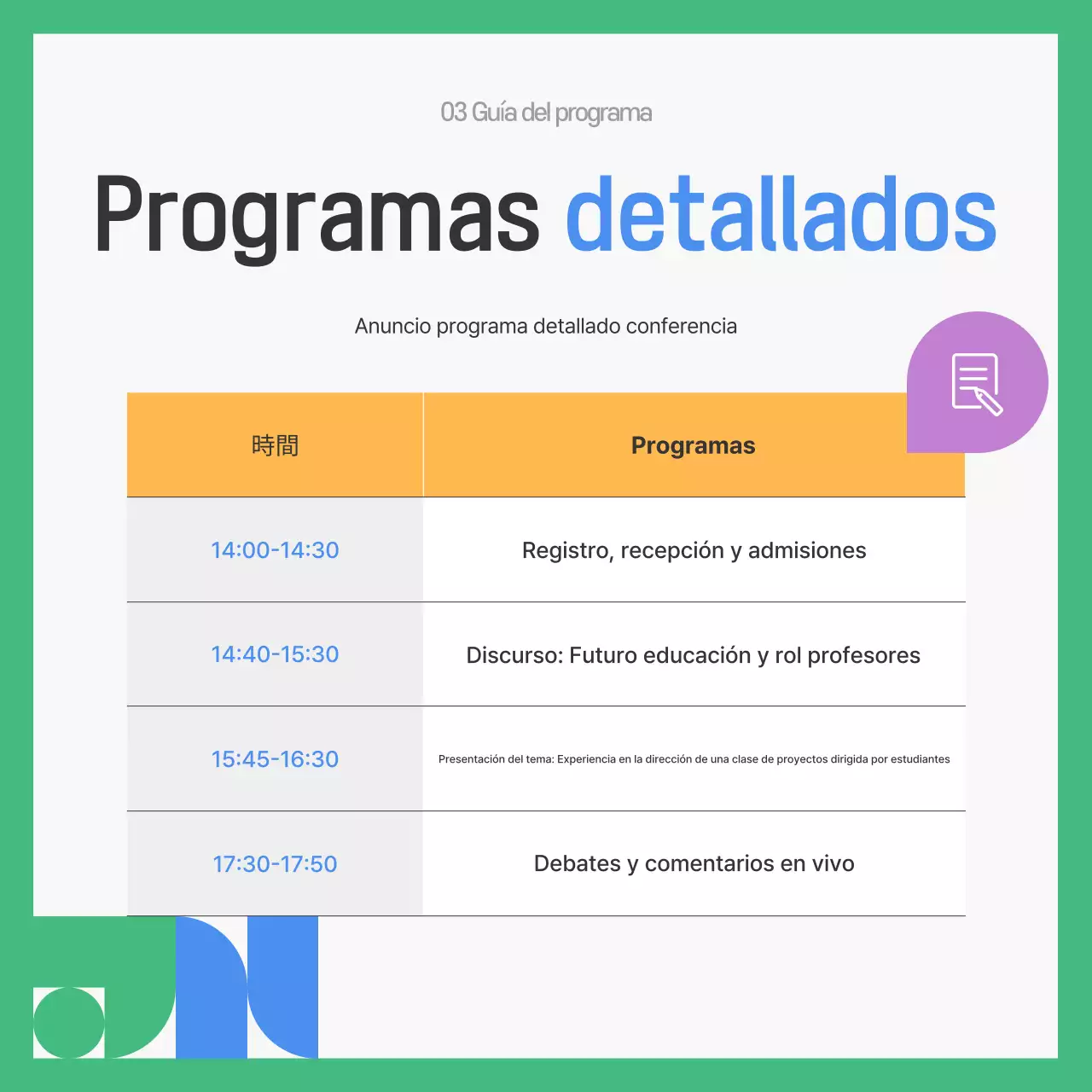 Promoción de eventos de educación moderna de Gray