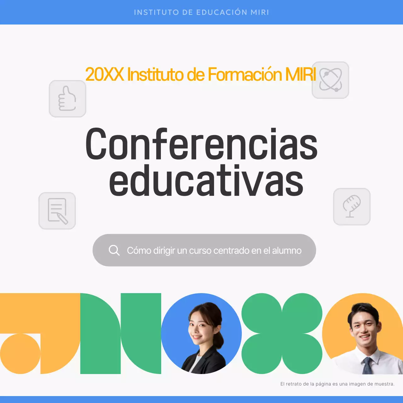 Promoción de eventos de educación moderna de Gray