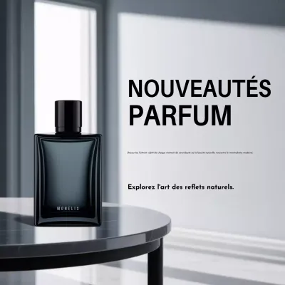 Publicité pour le parfum Black Modern sur les réseaux sociaux