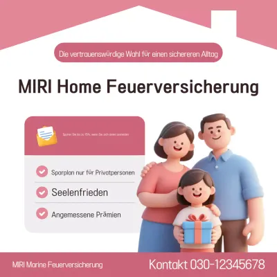 Pink Simple Versicherungsanzeige
