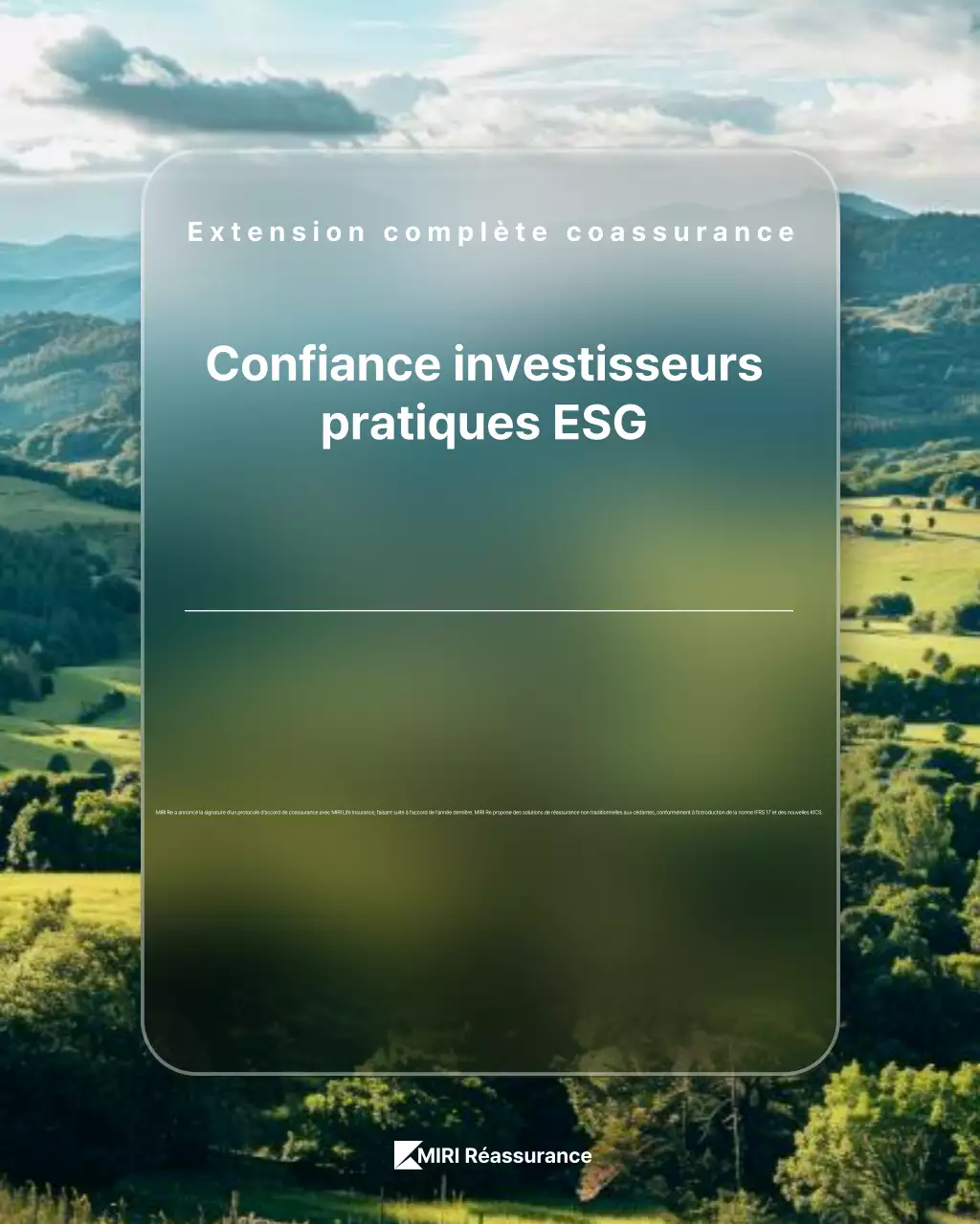 Publicité d'assurance verte et moderne